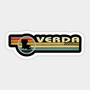 Verda Louisiana vintage 1980s style Sticker